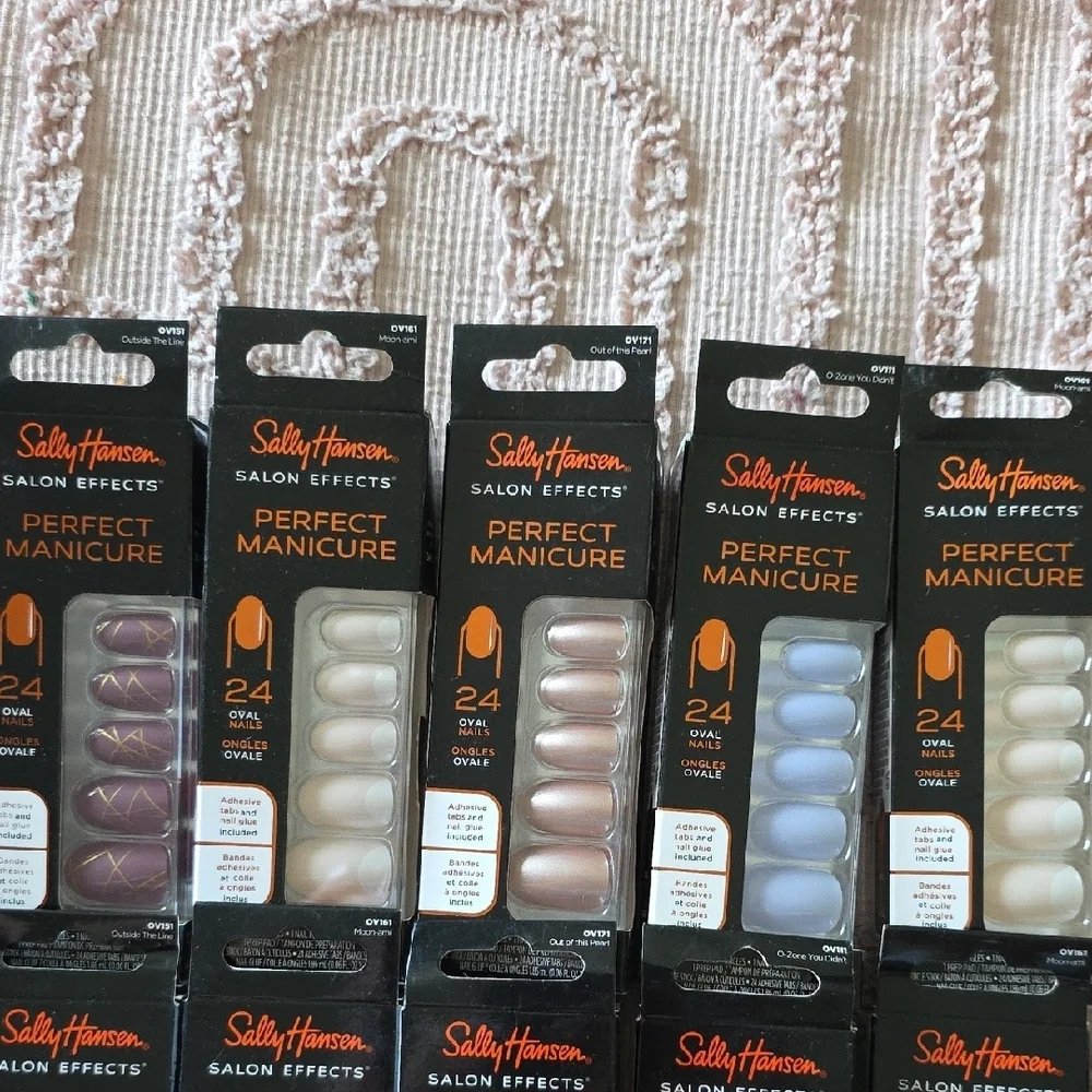 Sally Hansen Salon Effects Perfect Manicure Set Of Ten, Oval Shape, New - Picture 2 of 8